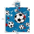 thumbnail image 2 of Football Canvas Picnic Mat - Waterproof Outdoor Blanket for Camping, Beach, Park - Portable Foldable Mat with Handle and Anchor Stakes - Large Size for Family Picnics - Easy to Clean, 2 of 6