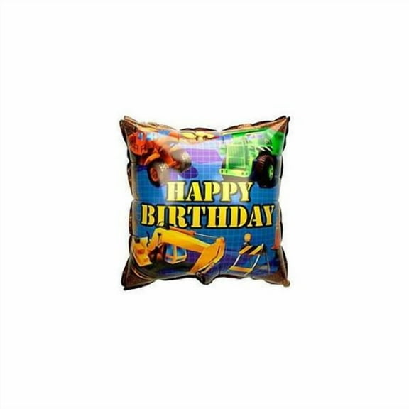 Happy Birthday Round Foil Balloon Under Construction