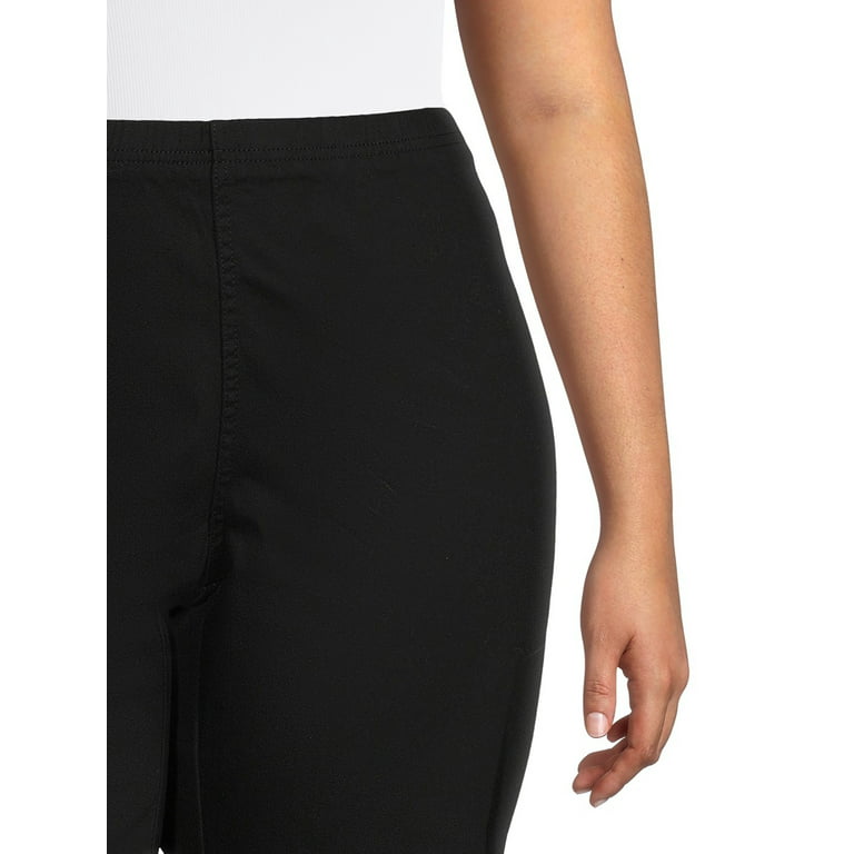Just My Size Women's Plus Size Bling Tab Stretch Capri Pants