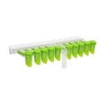 thumbnail image 1 of GROWTH TANK Holder Storage Rack No Punching with Closure Clip Dispenser 10 Holes Green Clear, 1 of 2