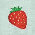thumbnail image 2 of Dalix Strawberry Embroidered Cotton Relaxed Fit Short Sleeve Crewneck Tee Shirt Womens in Dusty Blue XL X-Large, 2 of 5