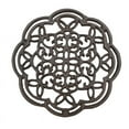 thumbnail image 2 of Round Cast Iron Trivet Iron Heat-Insulation Trivet Non-Slip Potholders Vintage Pattern mj3298, 2 of 6