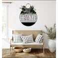 thumbnail image 4 of Eveokoki Home Front Door Sign Funny Wreaths Hanging Wooden Plaque Decoration Round Rustic Wood Farmhouse Porch Decor for Home Front Door Decor, 11 x 11 inch, 4 of 5