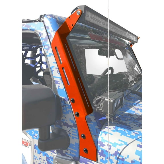 Steinjäger Exterior Accessories Wrangler JK 2007-2018 Light Mounts A-Pillar Brackets Red Baron