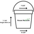 thumbnail image 3 of LZHF 1 Gallon Food Grade BPA Free Bucket Container with Lids (Pack of 5) Made in USA (5, White), 3 of 3