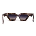 thumbnail image 4 of Womens Thick Angular Bevel Rim Geometric Cat Eye Sunglasses Beige Tortoise Smoke, 4 of 4