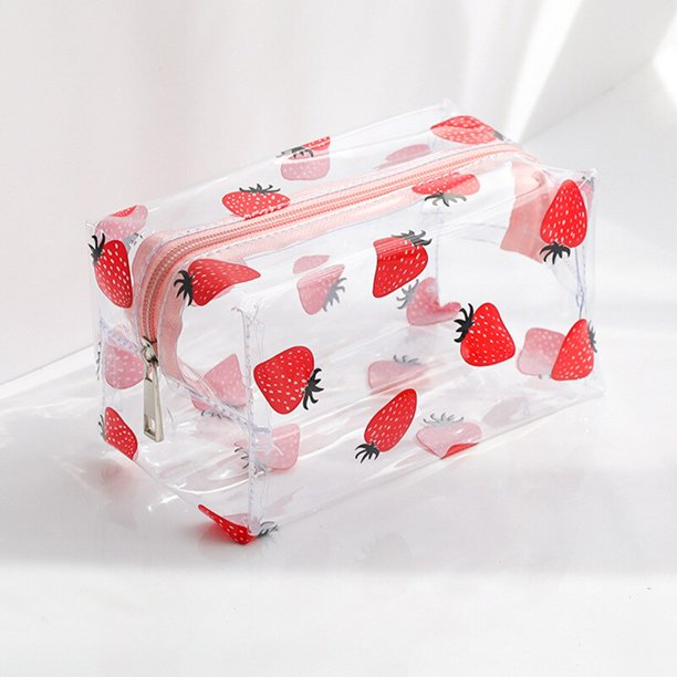 Neceser transparente de PVC con dibujos animados para mujer y niña, bolsa de aseo para maquillaje, organizador de viaje LIUWENJING unisex