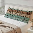 thumbnail image 5 of Turquoise Dog Paws Long Body Pillow Cover 20x60 Inch, Farmhouse Vintage Modern Green Brown Wood Decorative Pillowcase with Zipper, Microfiber Soft Breathable Long Pillowcases for Women, 5 of 9