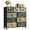 Floral Painted, variant on Aidoly 9-Drawer Dresser with Wooden Top, Adjustable Feet, Sturdy Metal Frame Dressers for Bedroom, Living Room, Black