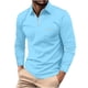 thumbnail image 1 of Blusa y camisa de manga larga con cuello vuelto para hombre, blusa informal de moda con cuello vuelto y manga larga, blusa transpirable, blusa para hombre, 1 of 6