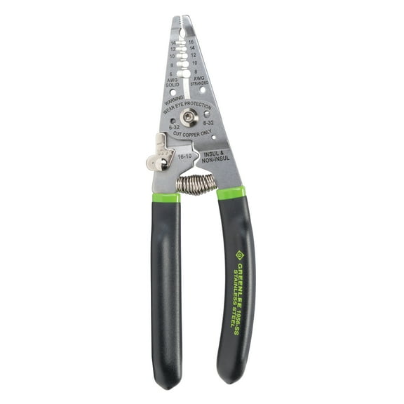 Greenlee Textron 1956-SS 6-14 AWG Stainless Steel Pro Wire Stripper/Cutter/Crimper