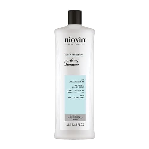 Nioxin Scalp Recovery Purifying Shampoo - Shampoo for Dandruff and Itchy Scalp, 33.8 fl oz (Packaging May Vary)