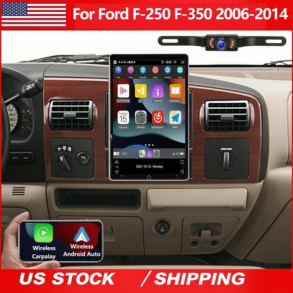 Gsuatey Android Car Stereo for Ford F-250 F-350 2006-2014, 10 inch Touchscreen Radio Replacement with Wireless Carplay Android Auto/WiFi/GPS/Bluetooth/FM   Backup Camera