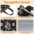 thumbnail image 4 of Pioneer Flower Floral Print Pattern Insulated Lunch Bag for Women & Adults,Large Portable Soft Cooler Lunch Bag,Thermal Food Storage Tote with Pearl Cotton,8.66L,8.75x5.75x9.5 Inch, 4 of 6