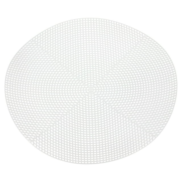 Unique Bargains 4Pcs Round Plastic Canvas Mesh Sheets 39.1cm / 15.39inch Circle Mesh Mat for Embroidery Knit Crochet Needlework