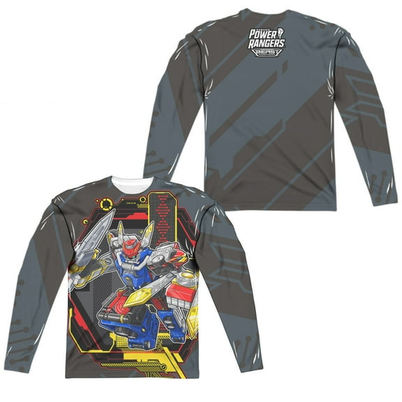 Power Rangers - Megazord (Front/Back Print) - Regular Fit Long Sleeve Shirt - XX-Large