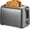 Gunmetal Gray, variant on 2-Slice Cool Touch Toaster – 6 Browning Levels, Extra Wide 1.25” Slots for Bagels & Thick Bread, Cancel Function, Compact, ETL Certified, Black