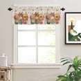 thumbnail image 2 of Fall Thanksgiving Valances for Windows Pumpkin Sunflowers Linen Texture Rod Pocket Curtain Valance Window Treatment Short Curtains for Kitchen Living Room, 60"x18", 2 of 5