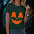 thumbnail image 2 of Akiihool Women Oversized Tshirt Fall T-Shirt for Women Halloween Pumpkin Shirts Thanksgiving Family Funny Graphic Tee Casual Cute Autumn Tops Dark Green,M, 2 of 8