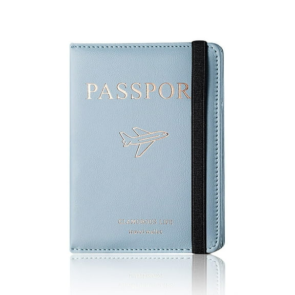 GASTROPOD Passport Holder,RFID Passport Holder with Elastic Band,Water Resistant Passport Wallet for Women and Men,Blue