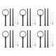 thumbnail image 1 of Uxcell 6 Set Soporte para Pasteles con Mango, Placa de Hardware, 3 Niveles Redonda Negra, 1 of 1