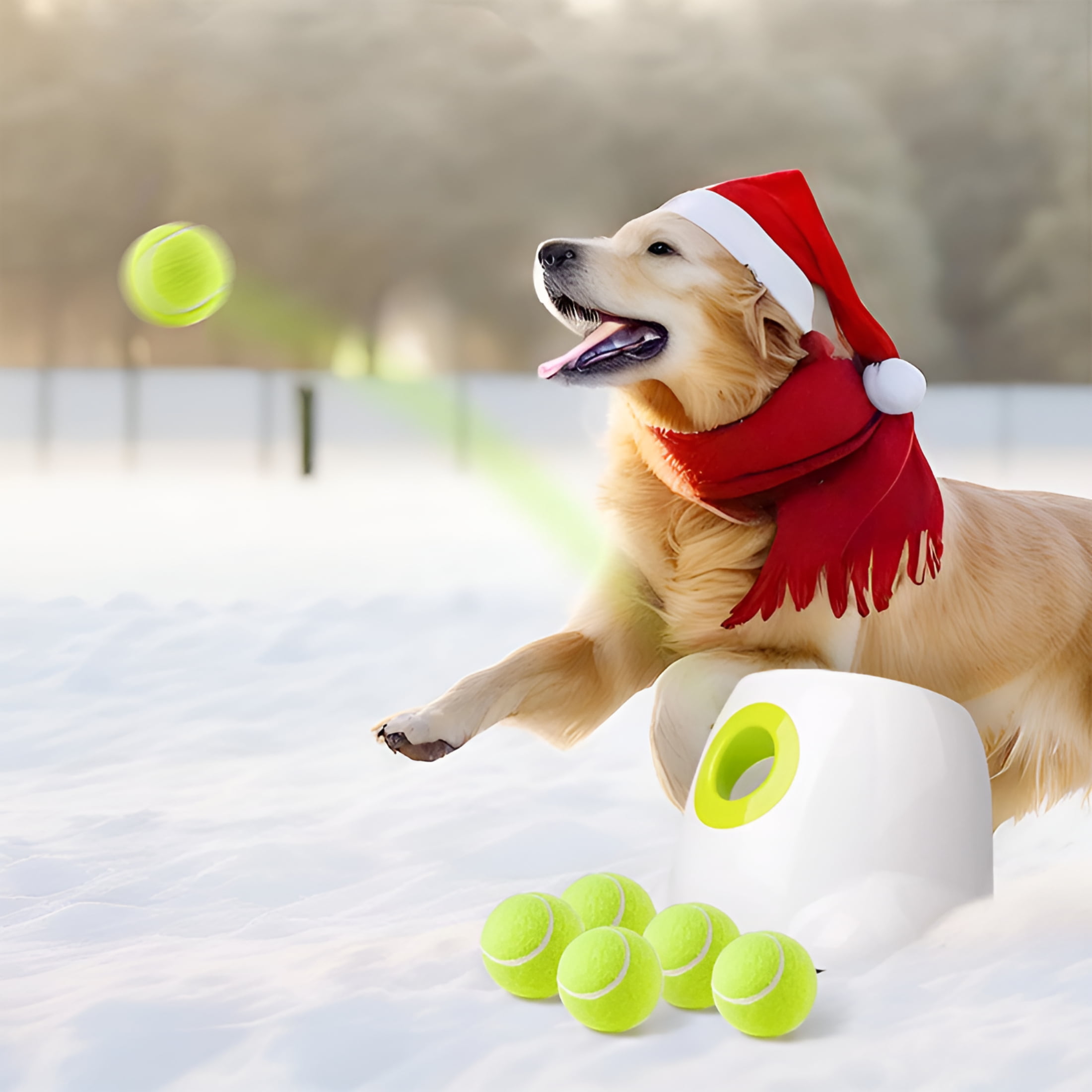 BESTSKY Automatic Ball Launcher for Small and Medium Dogs,Dog Tennis Ball Throwing Machine,Interactive Dog Toy,Dog Enrichment Mental Stimulation Toys,Reduce Boredom and Stress
