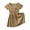 Khaki, variant on Girls Dresses Casual Summer Kids Outfit Soft Comfortable Short Fly Sleeve Lightweight Khaki Dress Size 18-24 M
