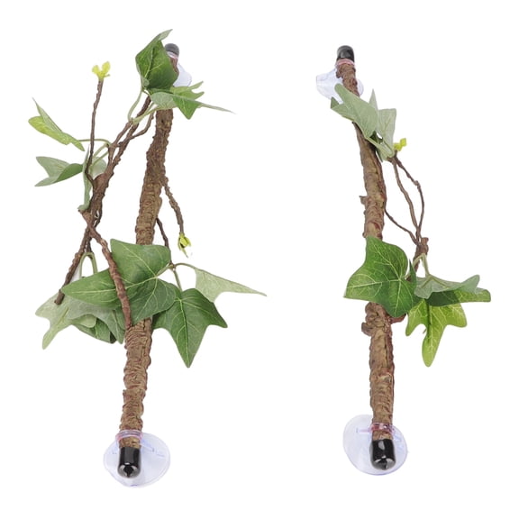 Reptile Corner Branch Plastic Strong Imitation Bendable Jungle Climbing Vine Suction Cup Design Flexible Terrarium Plant Decoration with Suction Cups for Amphibian Lizard Snake Climbing