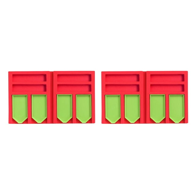 Transemion Practical Tray Organizer Multi-Boat Holder Jar Containers Kits Beading Storage Tray DIY Craft Red combination 1 2Set