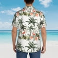 thumbnail image 6 of Fotbe Flamingo Palm Trees Hawaiian Shirt For Men Unisex Summer Beach Casual Short Sleeve Cotton Linen Button Down Shirts-3x-Large, 6 of 9