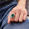 thumbnail image 4 of Copper Ring With Green Gems Butterfly Design Adjustable, 4 of 6