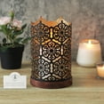 thumbnail image 2 of Hosley Metal Diamond Cut Design Candle Holder 7.5 Inch High , Black Gold Perfect for Home Decor, Lighting, Wedding, Parties, Gifting, 2 of 7