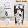 thumbnail image 6 of Tumblers & Cups:Dad Tumbler-Gifts for Dad from Daughter - To My Dad 20 oz Stainless Steel Insulated Coffee Tumbler with Lid - Fathers Day Birthday Gifts for Men, 6 of 7