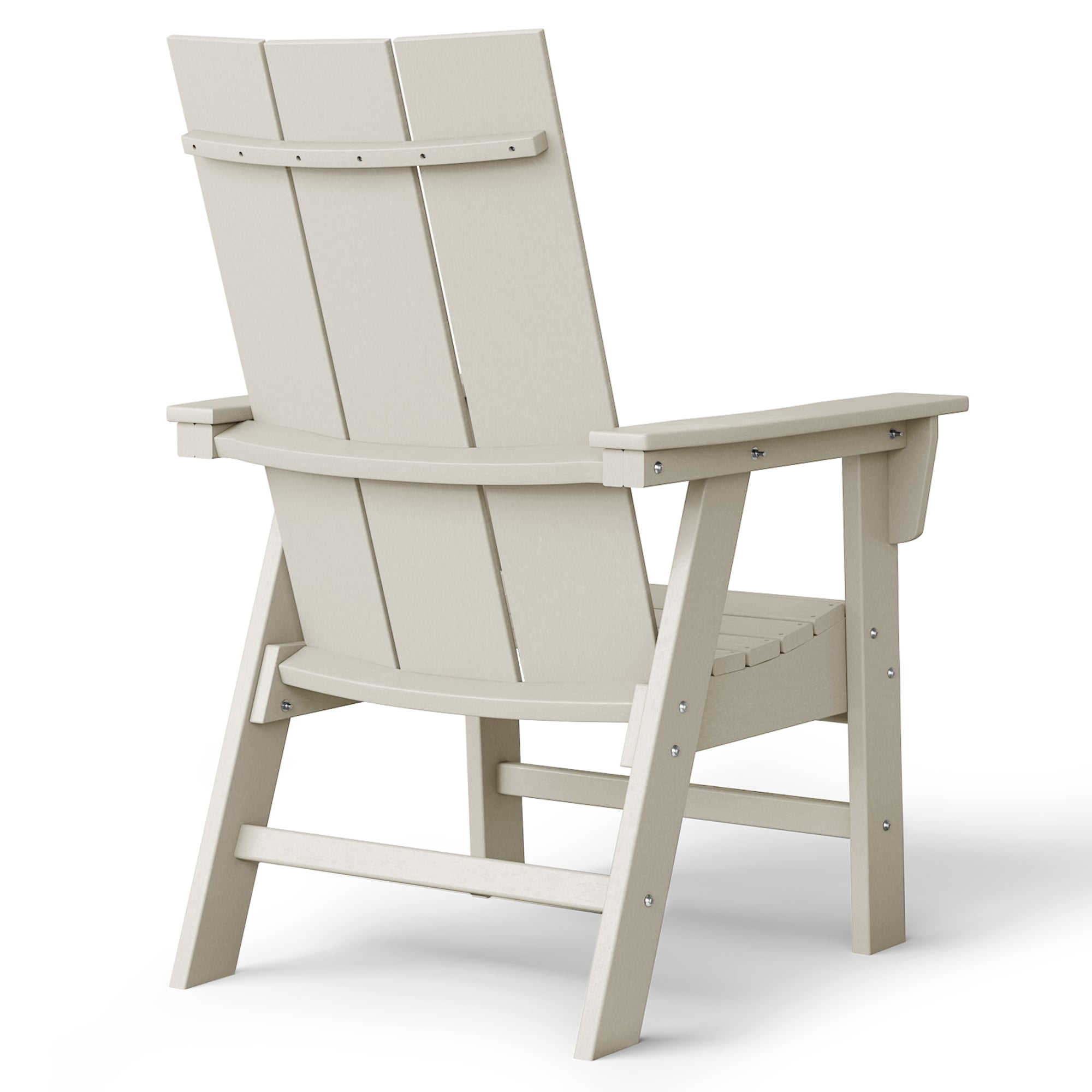 WestinTrends Ashore Outdoor Patio HDPE Plastic Modern Adirondack Dining Chair, Sand