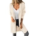 thumbnail image 1 of Suéter PRETTYGARDEN Cardigan Oversized de Manga Larga Albaricoque Talla L, 1 of 8