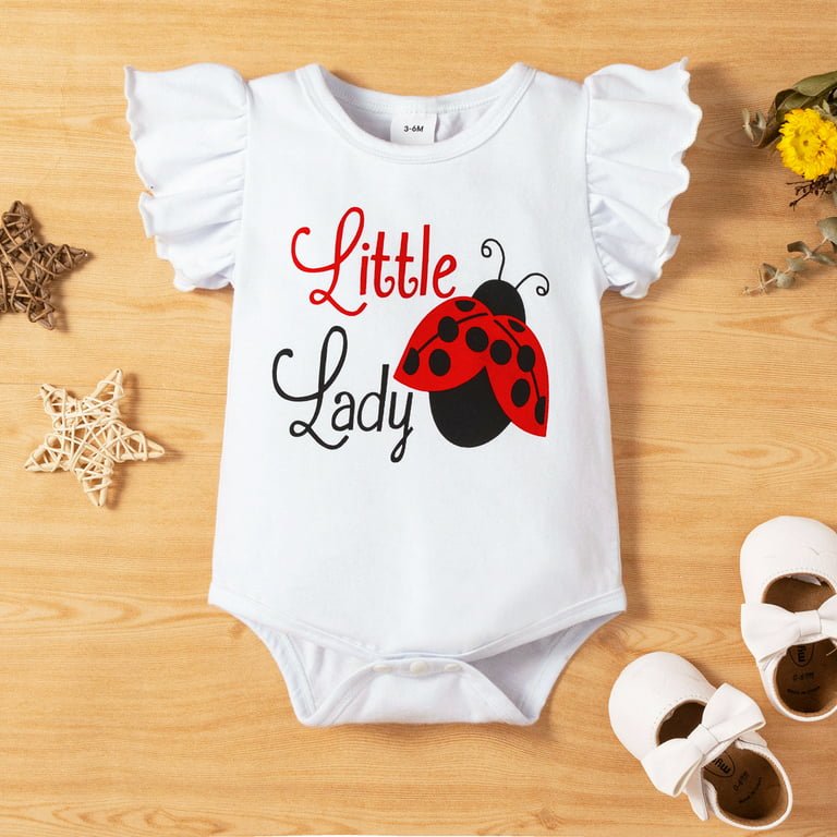 Dress Size 12 Months Baby Girl ladybug Headband Outfit Set 3