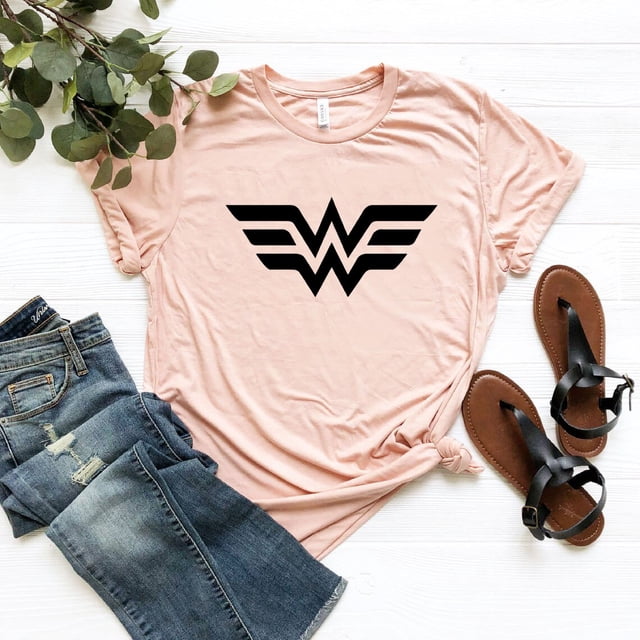 Wonder Female T-shirt Women Warrior T Shirts Superhero Tee Women Power Shirts Mothers Day Gift Harajuku Casual Tees TopsXL Gao Jinjia LED