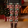 thumbnail image 2 of AOOCHASLIY Womens Pants Summer Clothes Womens Fashion Casual Christmas Printed Tight Leggings High Waist Long Pants, 2 of 6