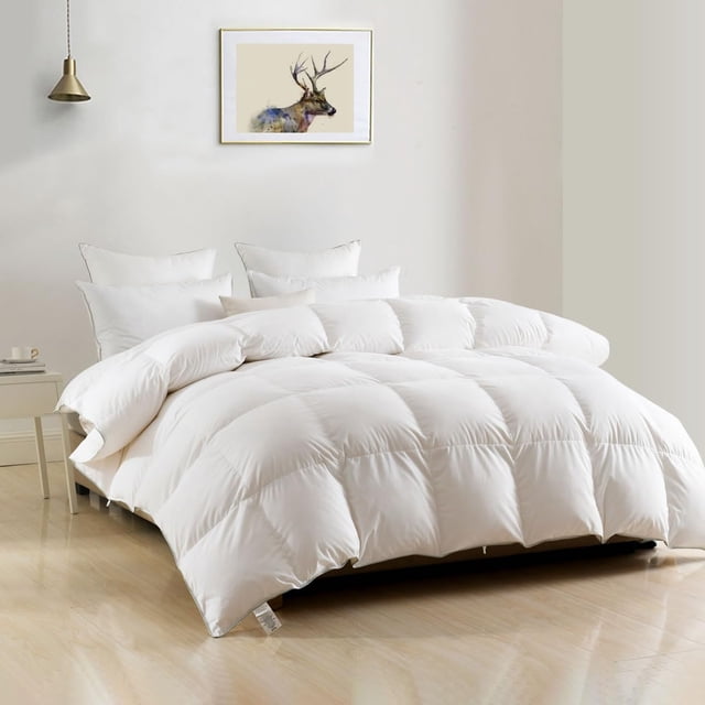 Edredón DWR King extragrande de lujo 305 x 249 cm, blanco