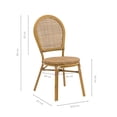 thumbnail image 4 of Set 2 Sillas de Exterior Top Living Ideal Para Terraza y Jardin Estilo Vintage de Ratán Sintético Café, 4 of 13