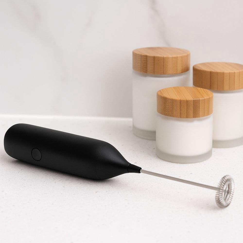 Make Market Immersion Blender, Mini Rechargeable Personal Care, Black, 8.8" Length, 3-Piece