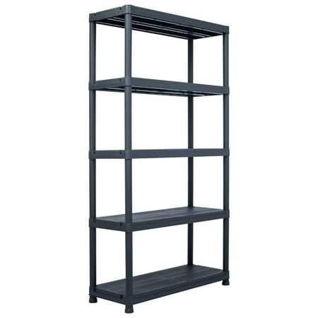 

WONISOLI Storage Shelf Rack Black 551.2 lb 31.5 x15.7 x70.9 Plastic