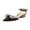 Black, variant on XYD Women Sparkle Pointed Closed Toe Slingback Flats Ankle Wrap Strappy Double Bow Crystal Evening Shoes Size 7 Beige