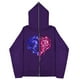 thumbnail image 4 of Sudaderas informales con estampado de calavera Y2k para hombre y mujer, sudaderas con capucha góticas para parejas, sudadera con cremallera de talla grande Harajuku Y2k, 4 of 5
