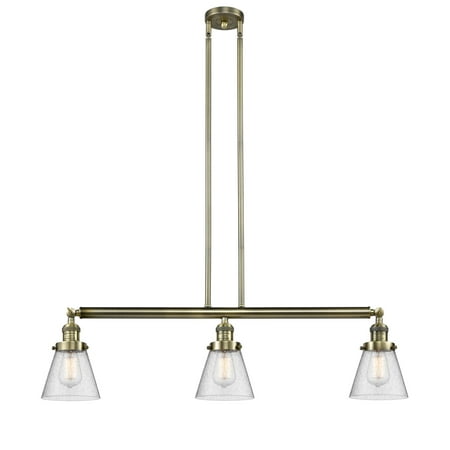 

Innovations Lighting 213-S Small Cone Cone 3 Light 39 Wide Commercial Linear Chandelier -