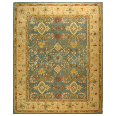 SAFAVIEH Anatolia Stephen Traditional Wool Runner Rug Light Blue/Ivory 2 3 x 8