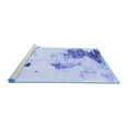 thumbnail image 2 of Ahgly Company Machine Washable Indoor Square Abstract Blue Modern Area Rugs, 6' Square, 2 of 4
