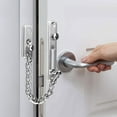 thumbnail image 4 of Cerradura de cadena para puerta, cadena para puerta de 2 piezas, cadena para puerta de acero inoxidable, cadena de seguridad para puerta, para puertas interiores de apartamentos, puertas de madera, 4 of 5