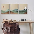 thumbnail image 2 of Stupell Abstract Mountains Landscape Moon Landscape Painting Gallery Wrapped Canvas Print Wall Art, Set of 3, 2 of 7