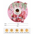 thumbnail image 6 of 13 Inch Round Placemats Set of 6, Red Gnomes Non Slip Heat Insulation PP Table Mats, Valentine's Day Love Roses Leaves Ombre Pink Washable Place Mats for Kitchen Dining Party Table Decor, 6 of 7